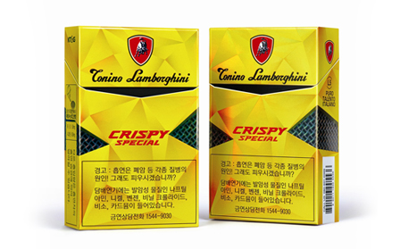 KT&G (CEO Min Young-jin) is to release a limited version of Tonino Lamborghini Crispy in celebration of the entry in Inter-Tabac and the Cannes Duty-free Goods Fair. 