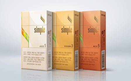 KT&G (CEO Min Young-jin) is to luxuriously renew the three types of SIMPLE, which has held the No. 1 place in the domestic slim cigarette market with its differentiated filter and mild flavor. 